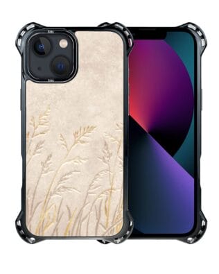 Etui do iPhone 13 IBIZU DropGuard Ultra z MagSafe, Relief Garden, Kłosy z piaskowca