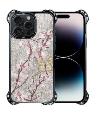 Etui do iPhone 14 Pro Max IBIZU DropGuard Ultra z MagSafe, Modern Classics, Mozaika kwitnącej wiśni