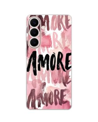 Etui do Samsung Galaxy S26 przeźroczyste, silikonowe Flexi, Positive Vibes, Amore Amore
