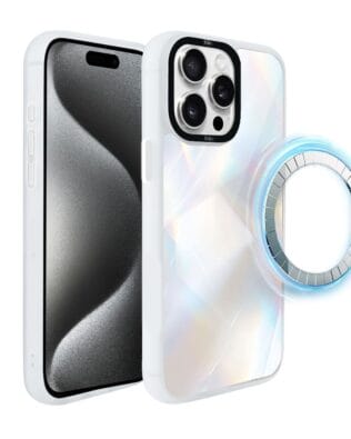 Etui do iPhone 15 Pro Max IBIZU DropGuard Matt z MagSafe, Ethereal Essence, Opalizujący diament