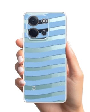 Etui do Xiaomi POCO C85 przeźroczyste, silikonowe Flexi, fale morskie