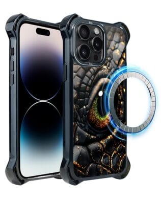 Etui do iPhone 14 Pro IBIZU DropGuard Ultra z MagSafe, Smoki, Amber Dragon