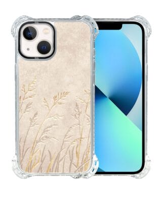 Etui do iPhone 13 IBIZU DropGuard Ultra z MagSafe, Relief Garden, Kłosy z piaskowca