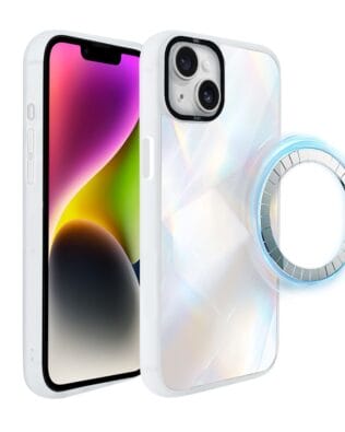 Etui do iPhone 14 IBIZU DropGuard Matt z MagSafe, Ethereal Essence, Opalizujący diament