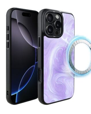 Etui do iPhone 16 Pro Max IBIZU DropGuard Matt z MagSafe, Ethereal Essence, Lawendowy wir