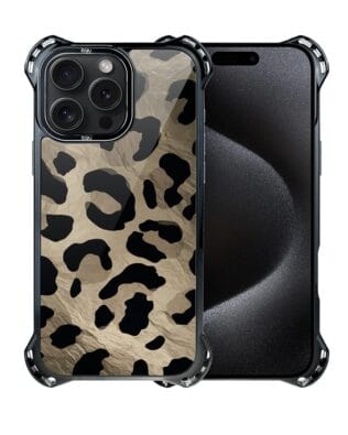 Etui do iPhone 15 Pro IBIZU DropGuard Ultra z MagSafe, Zew natury, Dziki Leopard