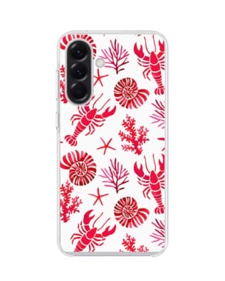 Etui do Samsung Galaxy A57 z MagSafe przeźroczyste, silikonowe Flexi, krab, muszle