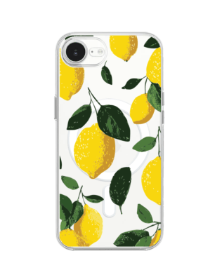 Etui do iPhone 17e z MagSafe przeźroczyste, silikonowe Flexi, Italian Summer, Cytrynowe