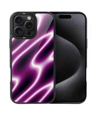 Etui do iPhone 15 Pro IBIZU DropGuard Matt z MagSafe, Twilight Dreams, Neonowa fala