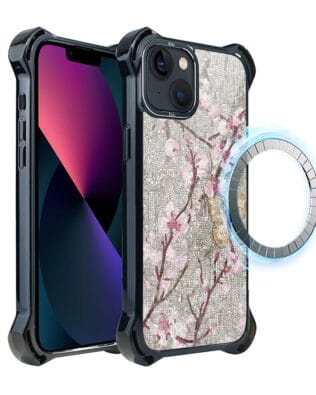 Etui do iPhone 13 IBIZU DropGuard Ultra z MagSafe, Modern Classics, Mozaika kwitnącej wiśni