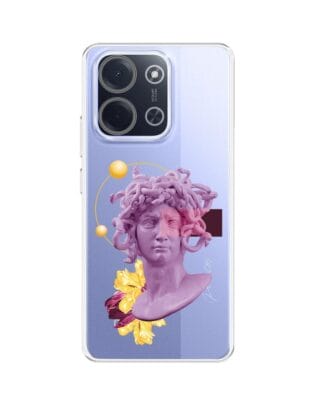 Etui do Xiaomi POCO C85 przeźroczyste, silikonowe Flexi, antyczna figura, meduza