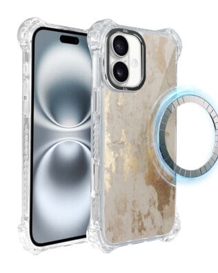 Etui do iPhone 16 Plus IBIZU DropGuard Ultra z MagSafe, Ethereal Essence, Szampańskie złoto