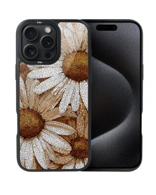 Etui do iPhone 15 Pro Max IBIZU DropGuard Matt z MagSafe, Modern Classics, Mozaika rumianków