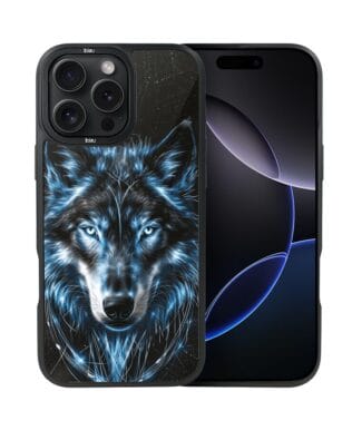 Etui do iPhone 16 Pro Max IBIZU DropGuard Matt z MagSafe, Wilki, Lodowy Wilk