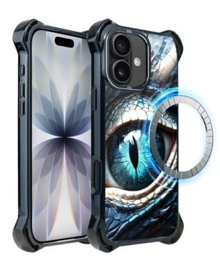 Etui do iPhone 17 IBIZU DropGuard Ultra z MagSafe, Smoki, Oko lodowego smoka