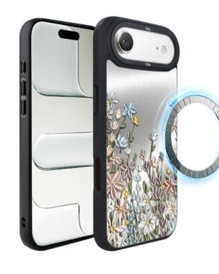 Etui do iPhone Air IBIZU DropGuard Matt z MagSafe, Relief Garden, Wiosenna łąka