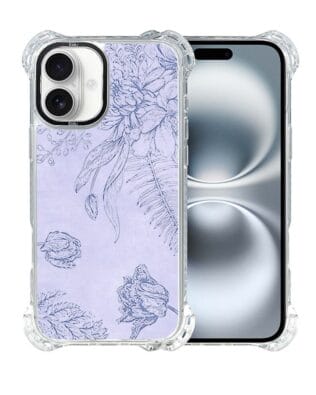 Etui do iPhone 16 Plus IBIZU DropGuard Ultra z MagSafe, Relief Garden, Kwiatowa płaskorzeźba