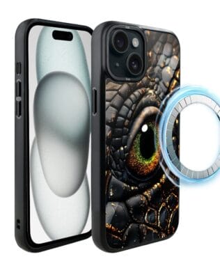 Etui do iPhone 15 IBIZU DropGuard Matt z MagSafe, Smoki, Amber Dragon