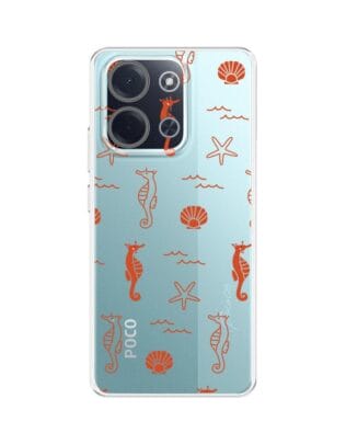 Etui do Xiaomi POCO C85 przeźroczyste, silikonowe Flexi, Summer Patterns, wakacyjne wzory