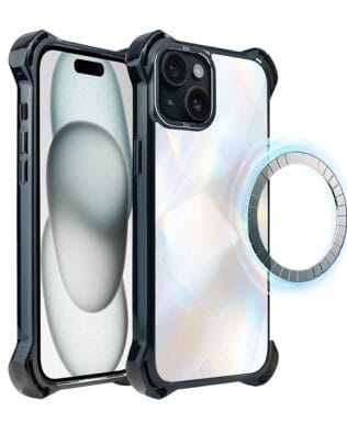 Etui do iPhone 15 Plus IBIZU DropGuard Ultra z MagSafe, Ethereal Essence, Opalizujący diament