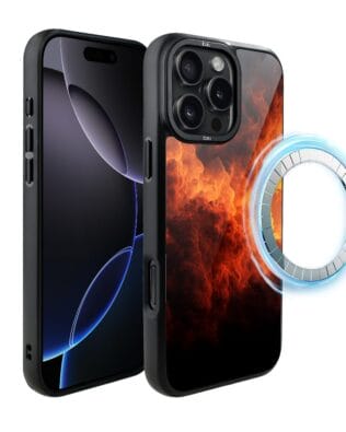 Etui do iPhone 16 Pro IBIZU DropGuard Matt z MagSafe, Twilight Dreams, Inferno Sky