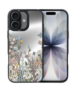 Etui do iPhone 17 IBIZU DropGuard Matt z MagSafe, Relief Garden, Wiosenna łąka
