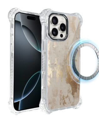 Etui do iPhone 16 Pro IBIZU DropGuard Ultra z MagSafe, Ethereal Essence, Szampańskie złoto