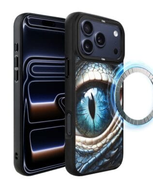 Etui do iPhone 17 Pro Max IBIZU DropGuard Matt z MagSafe, Smoki, Oko lodowego smoka