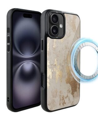 Etui do iPhone 16 Plus IBIZU DropGuard Matt z MagSafe, Ethereal Essence, Szampańskie złoto