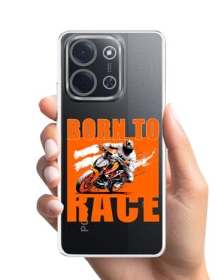 Etui do Xiaomi POCO C85 przeźroczyste, silikonowe Flexi, Bikers, Ścigacz