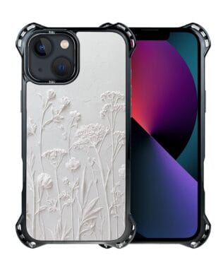 Etui do iPhone 13 IBIZU DropGuard Ultra z MagSafe, Relief Garden, Suszone kwiaty polne