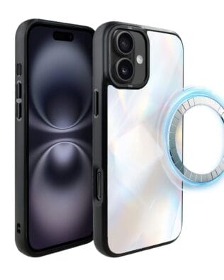 Etui do iPhone 16 IBIZU DropGuard Matt z MagSafe, Ethereal Essence, Opalizujący diament