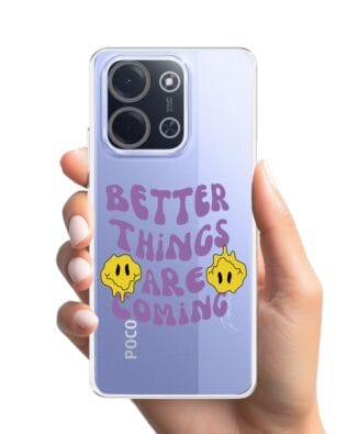 Etui do Xiaomi POCO C85 przeźroczyste, silikonowe Flexi, better things are coming