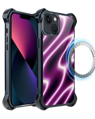 Etui do iPhone 13 IBIZU DropGuard Ultra z MagSafe, Twilight Dreams, Neonowa fala