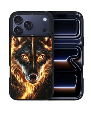 Etui do iPhone 17 Pro Max IBIZU DropGuard Matt z MagSafe, Wilki, Ognisty Wilk