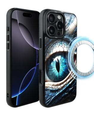 Etui do iPhone 16 Pro Max IBIZU DropGuard Matt z MagSafe, Smoki, Oko lodowego smoka