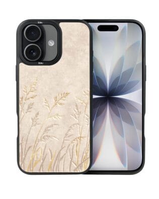 Etui do iPhone 17 IBIZU DropGuard Matt z MagSafe, Relief Garden, Kłosy z piaskowca