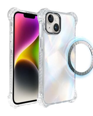 Etui do iPhone 14 IBIZU DropGuard Ultra z MagSafe, Ethereal Essence, Opalizujący diament