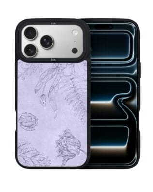 Etui do iPhone 17 Pro IBIZU DropGuard Matt z MagSafe, Relief Garden, Kwiatowa płaskorzeźba