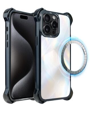 Etui do iPhone 15 Pro Max IBIZU DropGuard Ultra z MagSafe, Ethereal Essence, Opalizujący diament