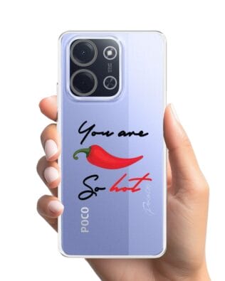 Etui do Xiaomi POCO C85 przeźroczyste, silikonowe Flexi, papryczka chilli