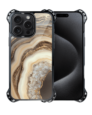 Etui do iPhone 15 Pro IBIZU DropGuard Ultra z MagSafe, Ethereal Essence, Miodowy agat