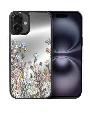 Etui do iPhone 16 Plus IBIZU DropGuard Matt z MagSafe, Relief Garden, Wiosenna łąka