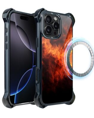 Etui do iPhone 16 Pro IBIZU DropGuard Ultra z MagSafe, Twilight Dreams, Inferno Sky