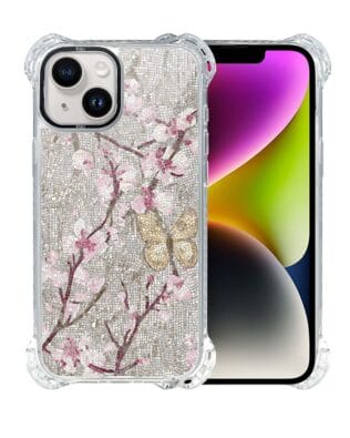 Etui do iPhone 14 Plus IBIZU DropGuard Ultra z MagSafe, Modern Classics, Mozaika kwitnącej wiśni