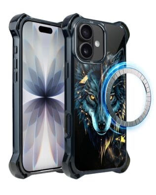 Etui do iPhone 17 IBIZU DropGuard Ultra z MagSafe, Wilki, Wilk Mocy