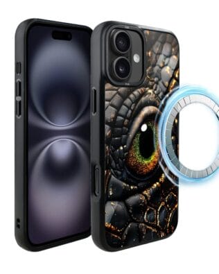 Etui do iPhone 16 IBIZU DropGuard Matt z MagSafe, Smoki, Amber Dragon