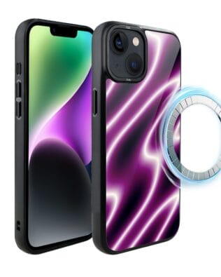 Etui do iPhone 14 Plus IBIZU DropGuard Matt z MagSafe, Twilight Dreams, Neonowa fala