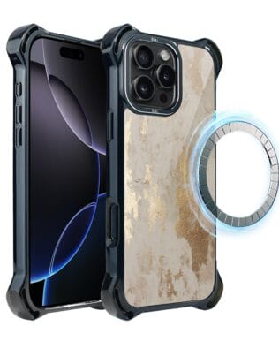 Etui do iPhone 16 Pro IBIZU DropGuard Ultra z MagSafe, Ethereal Essence, Szampańskie złoto