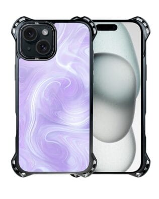 Etui do iPhone 15 IBIZU DropGuard Ultra z MagSafe, Ethereal Essence, Lawendowy wir